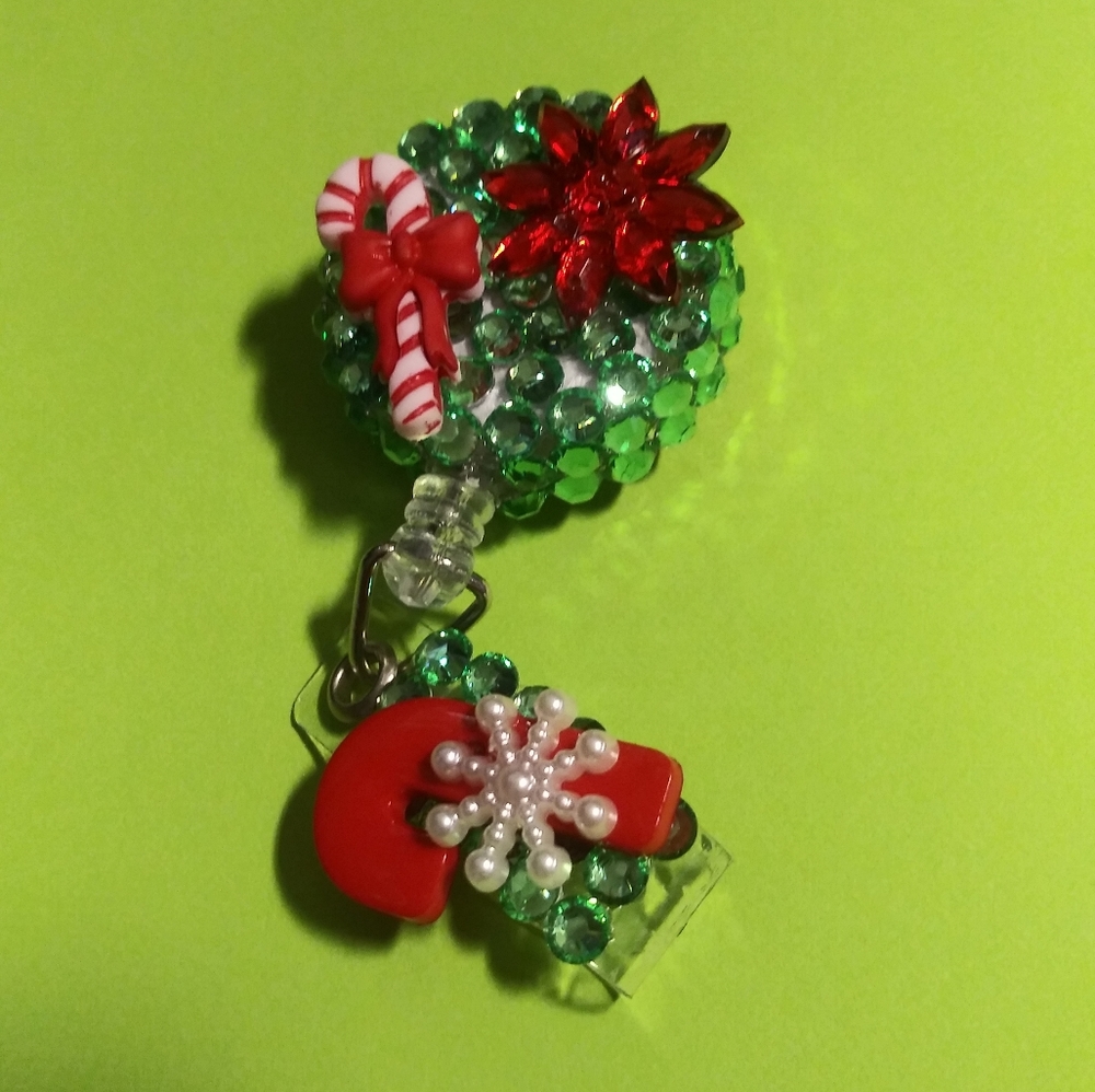 Christmas Blinged Badge Reels